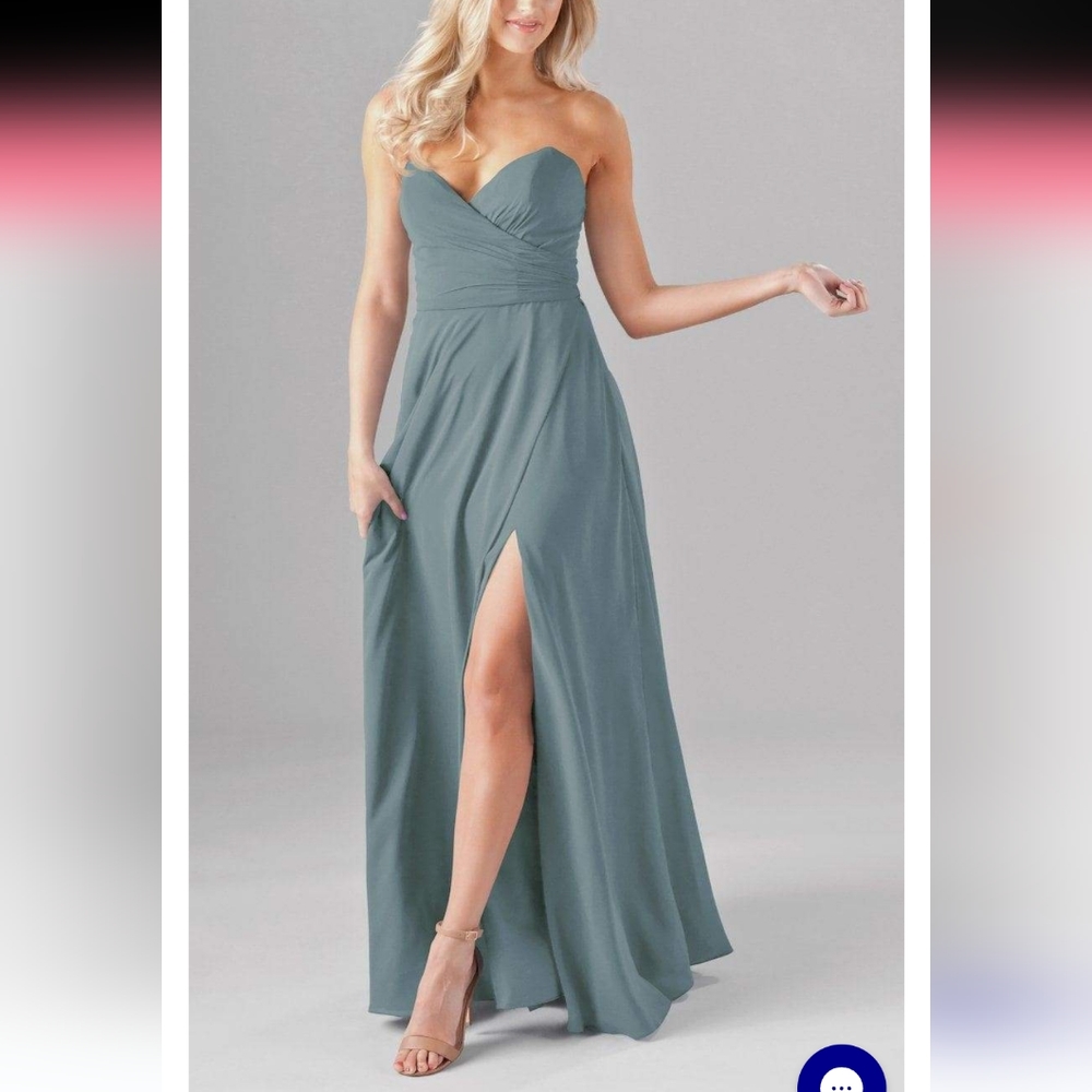 KENNEDY BLUE Deep Sea Poppy Bridesmaid Dress Size 6